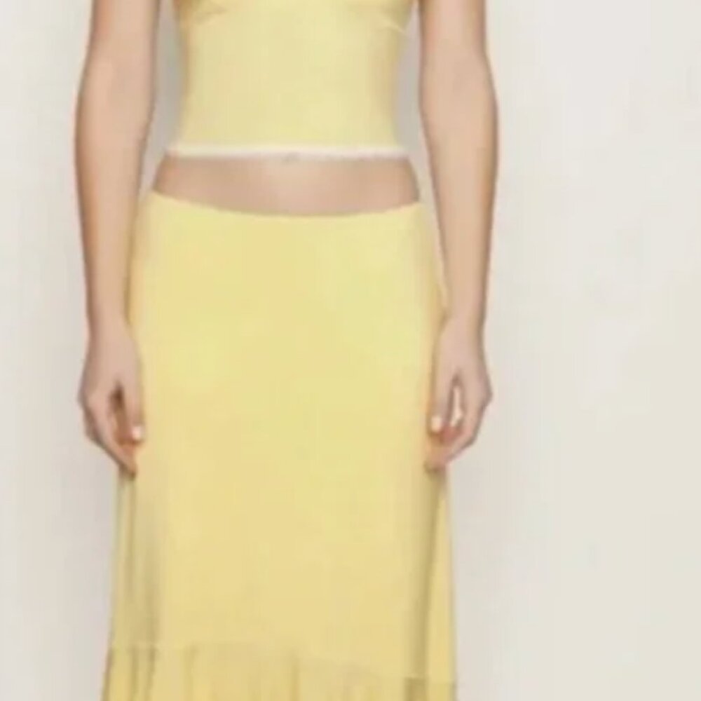 Danielle Guizio Dainty Lace Camisole and Paloma Midi Skirt SET
